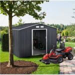 Abri de jardin métal "Vegas" - 5,29 m2 (4,83 m2 au sol) - Gris