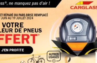 Gonfleur de pneus offert Carglass