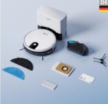 ILIFE G9 Pro Aspirateur robot, avec station de vidange automatique (améliorée), aspirateur et balai 2 en 1, aspiration 3000 Pa, avec télécommande