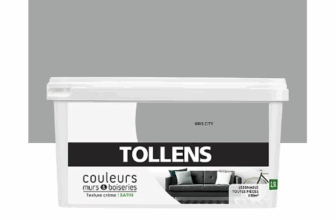 Peinture murs et boiseries Tollens gris city satin 2,5L