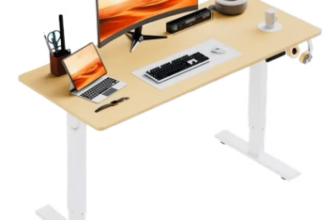 HOMAVO Bureau Assis Debout 60 X 110 Cm, Fonction Mémoire Et Anti-collision,bureau Réglable 70-117cm