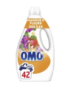 Solde : Lessive liquide Mangue et Fleurs des îles OMO